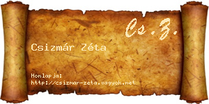 Csizmár Zéta névjegykártya